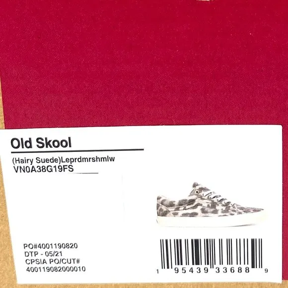 💖MEGA SALE💖Vans Old Skool Women's  Skateboarding   Leopard Canvas VN0A38G19FS
