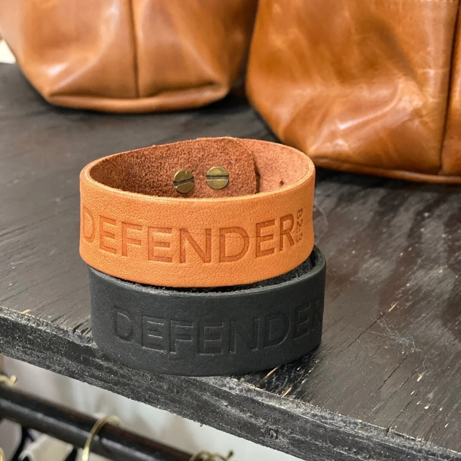 Men's {Defender} Thick Leather Bracelet