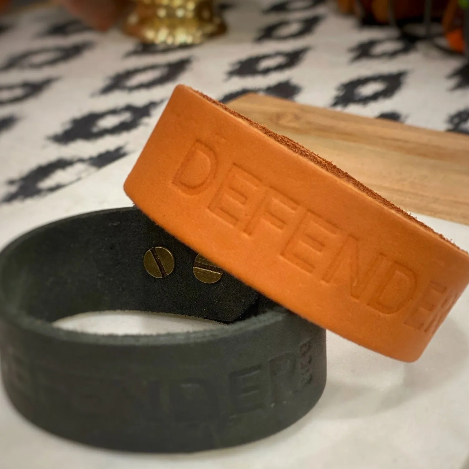 Men's {Defender} Thick Leather Bracelet