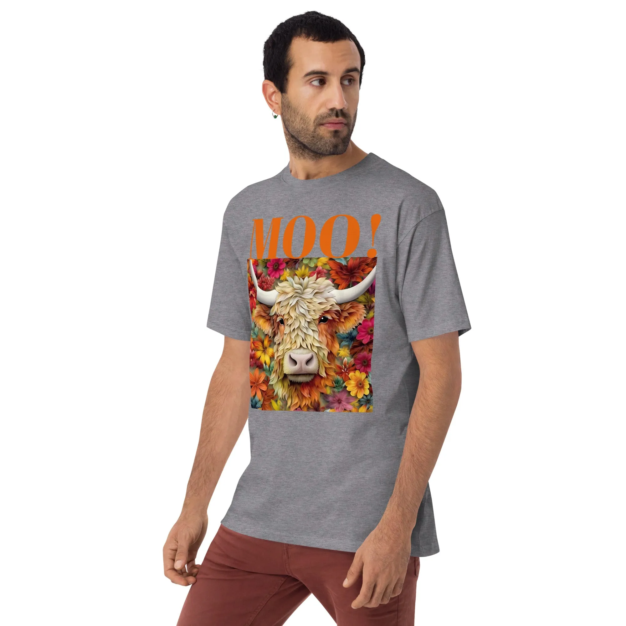 Men’s premium heavyweight tee, warm T Shirt, 100% Cotton