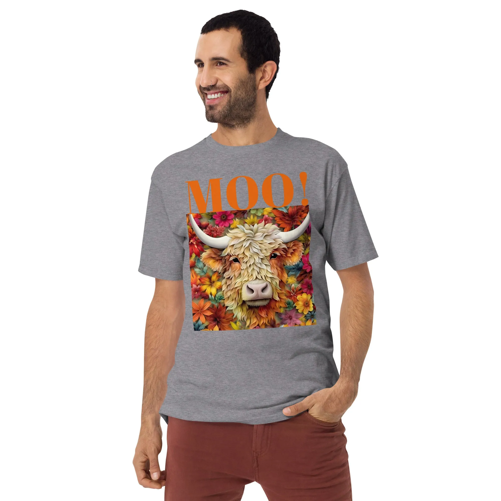Men’s premium heavyweight tee, warm T Shirt, 100% Cotton