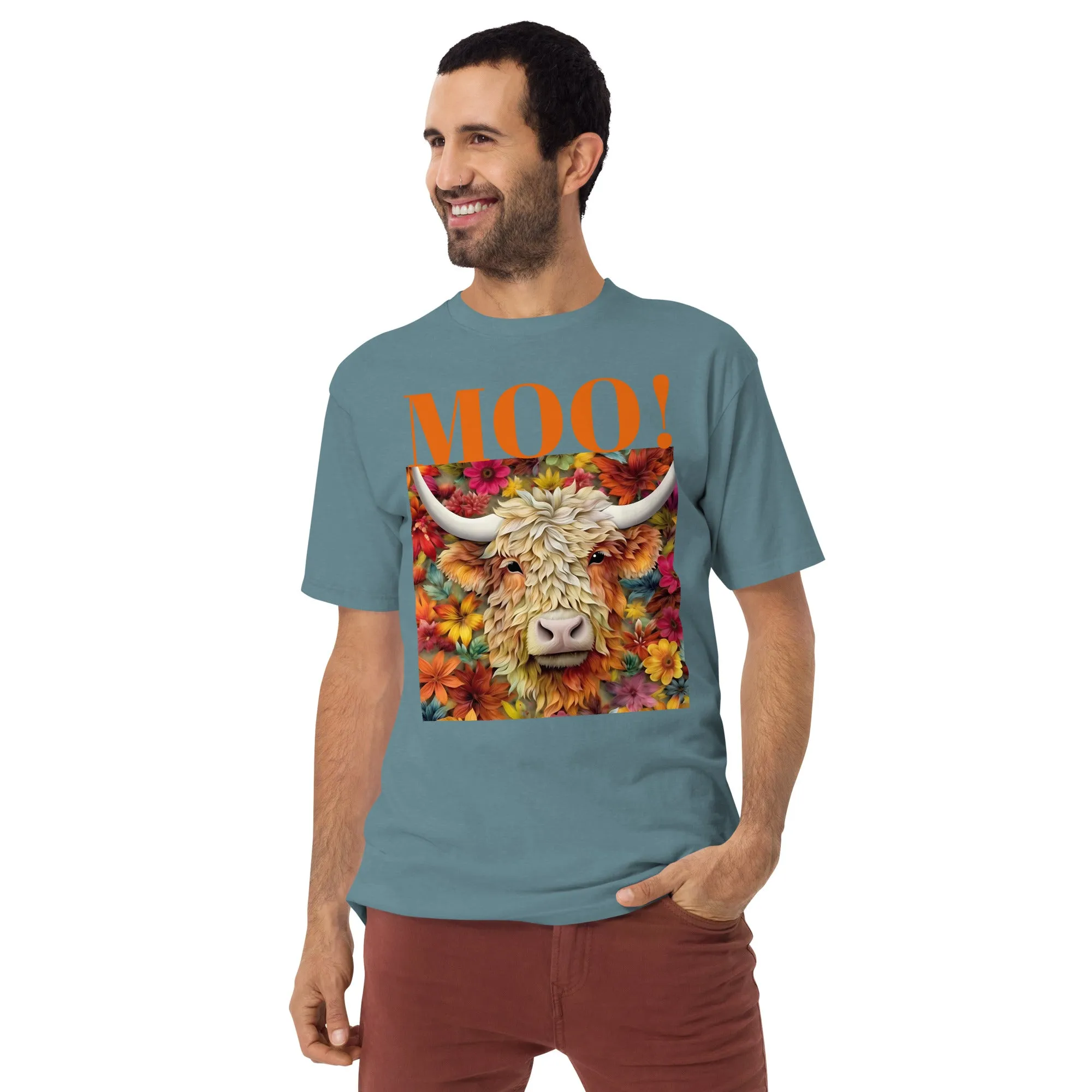 Men’s premium heavyweight tee, warm T Shirt, 100% Cotton