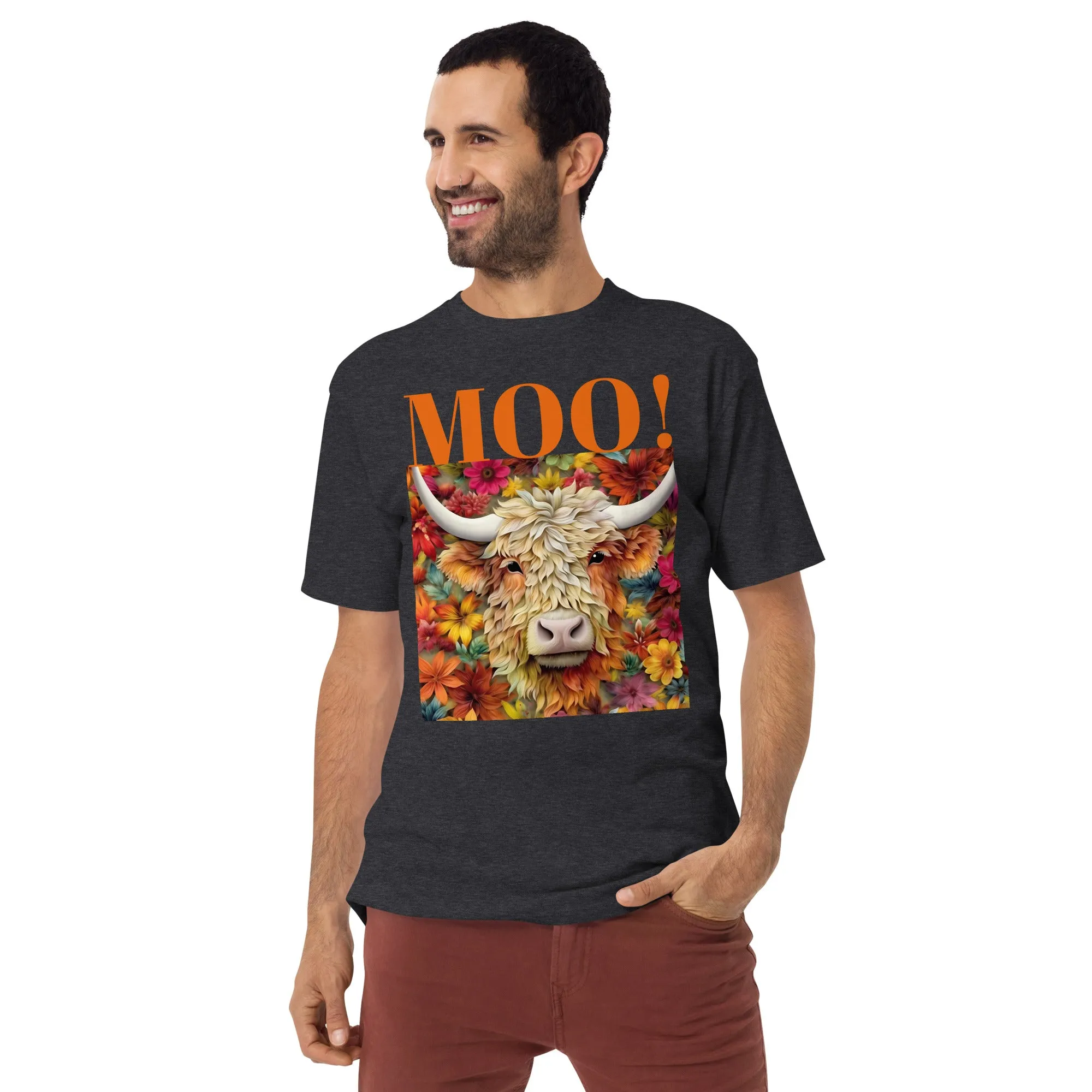 Men’s premium heavyweight tee, warm T Shirt, 100% Cotton