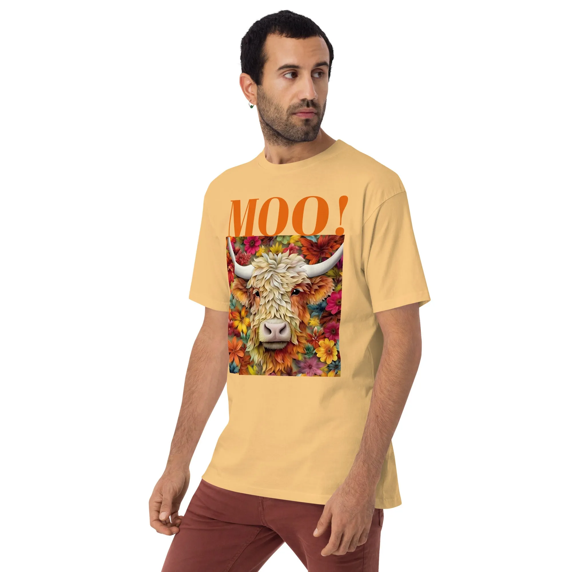 Men’s premium heavyweight tee, warm T Shirt, 100% Cotton