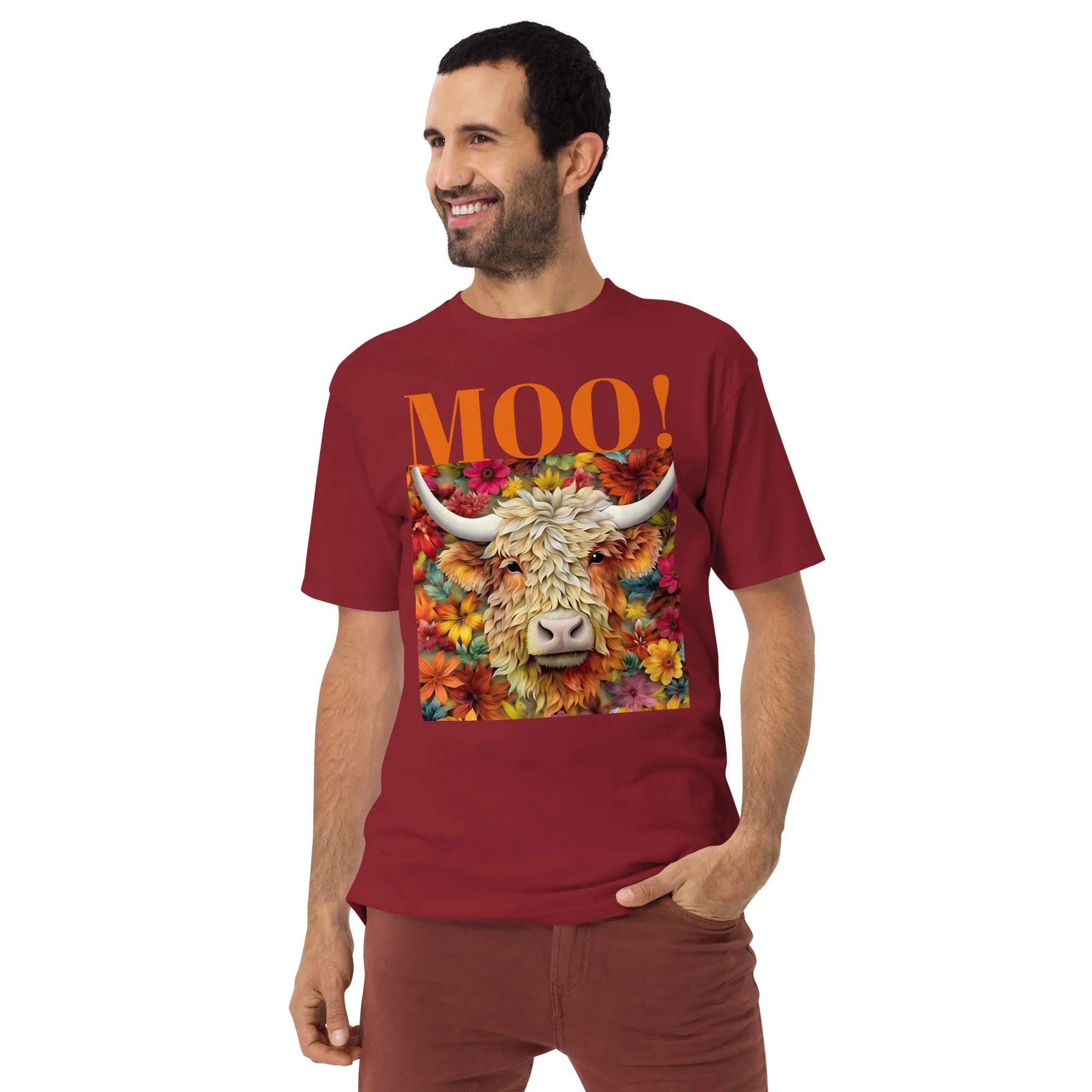 Men’s premium heavyweight tee, warm T Shirt, 100% Cotton