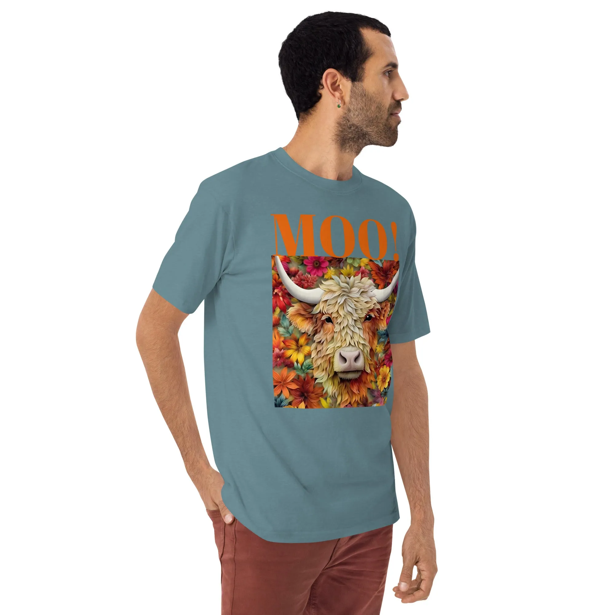 Men’s premium heavyweight tee, warm T Shirt, 100% Cotton