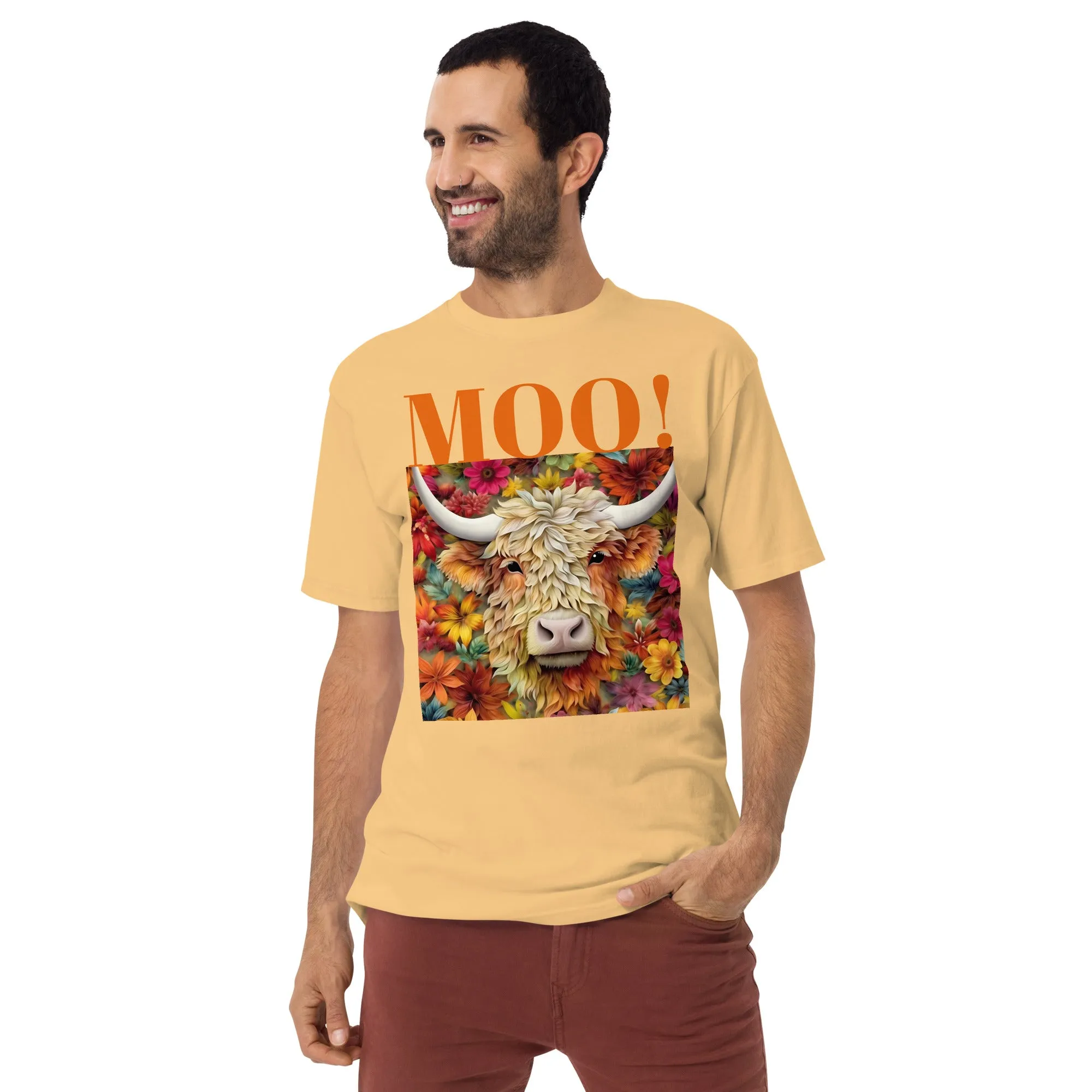Men’s premium heavyweight tee, warm T Shirt, 100% Cotton