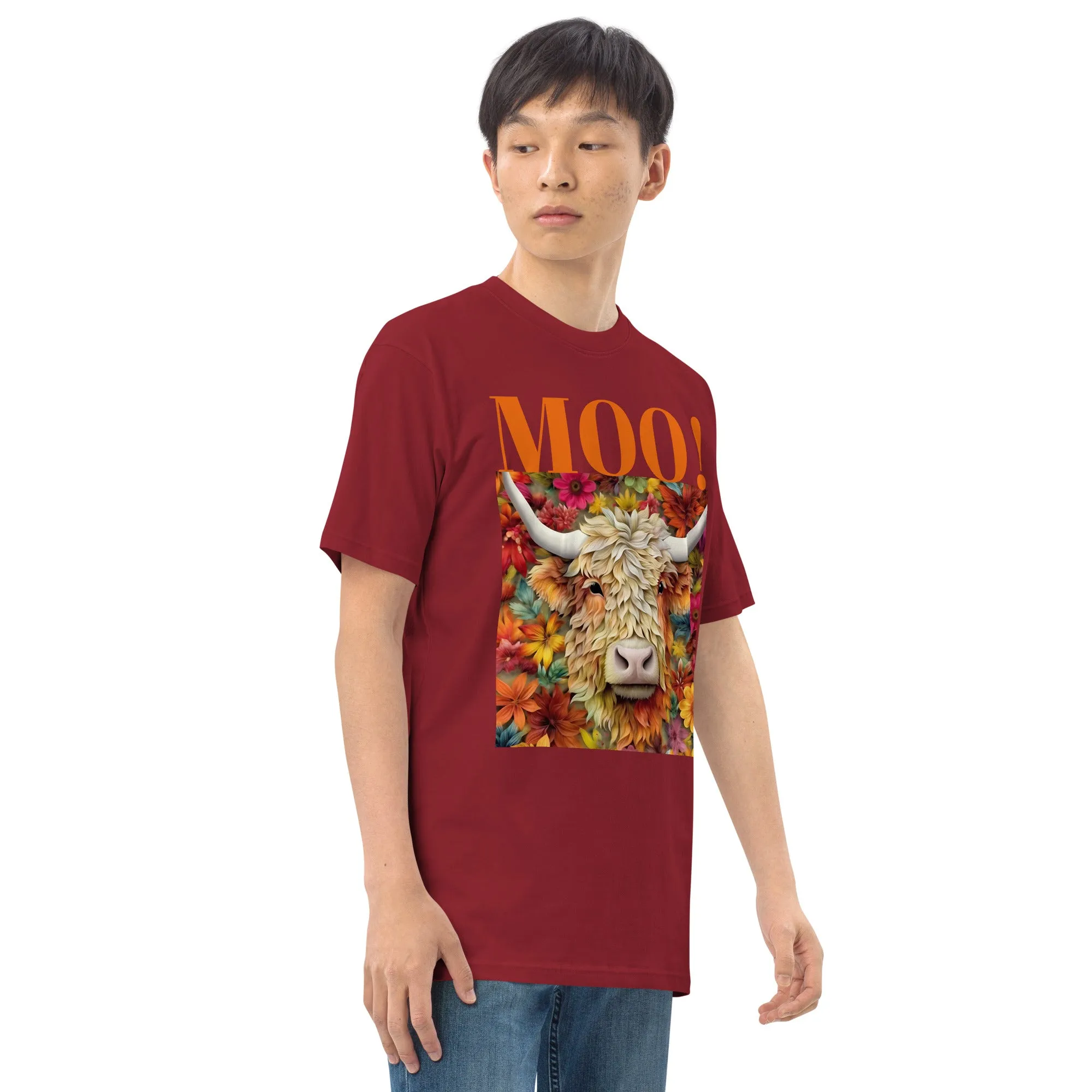 Men’s premium heavyweight tee, warm T Shirt, 100% Cotton