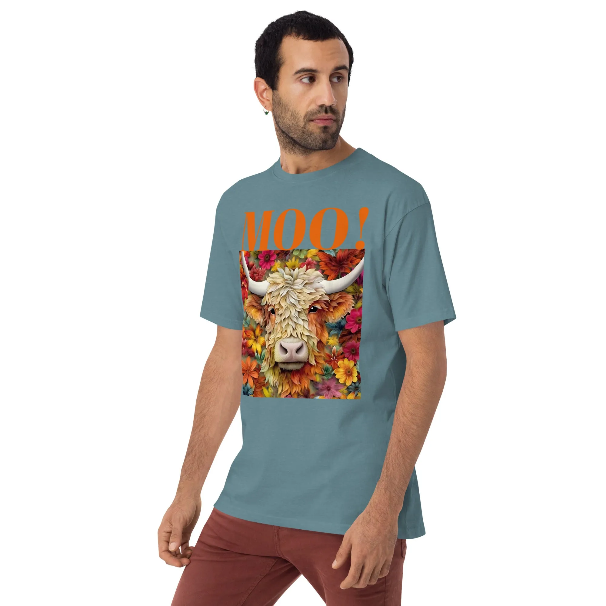 Men’s premium heavyweight tee, warm T Shirt, 100% Cotton