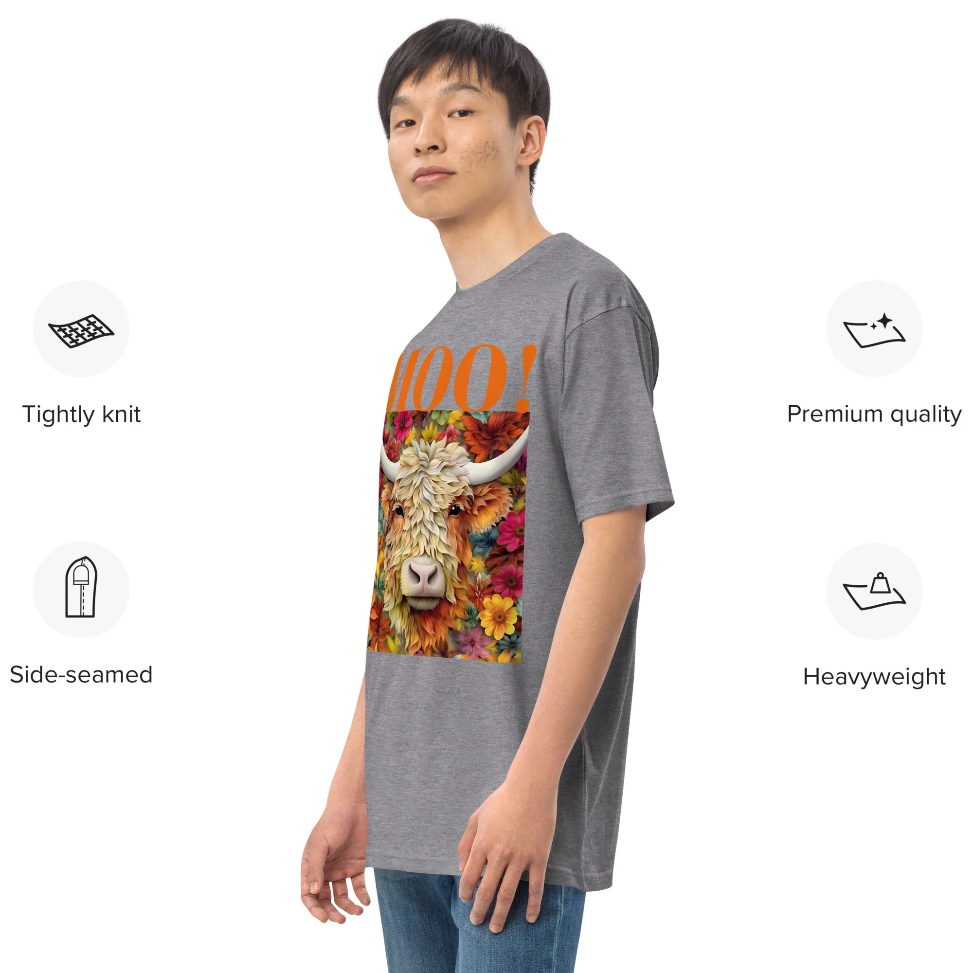 Men’s premium heavyweight tee, warm T Shirt, 100% Cotton