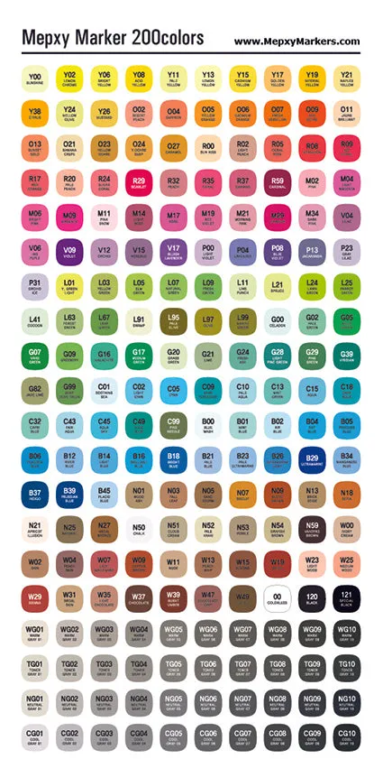 MEPXY Brush Markers - Warm Colours