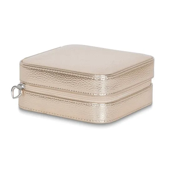 Metallic Gold Zippered Jewelry Case