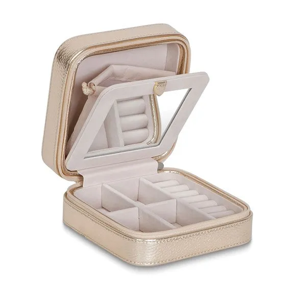 Metallic Gold Zippered Jewelry Case