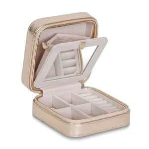 Metallic Gold Zippered Jewelry Case