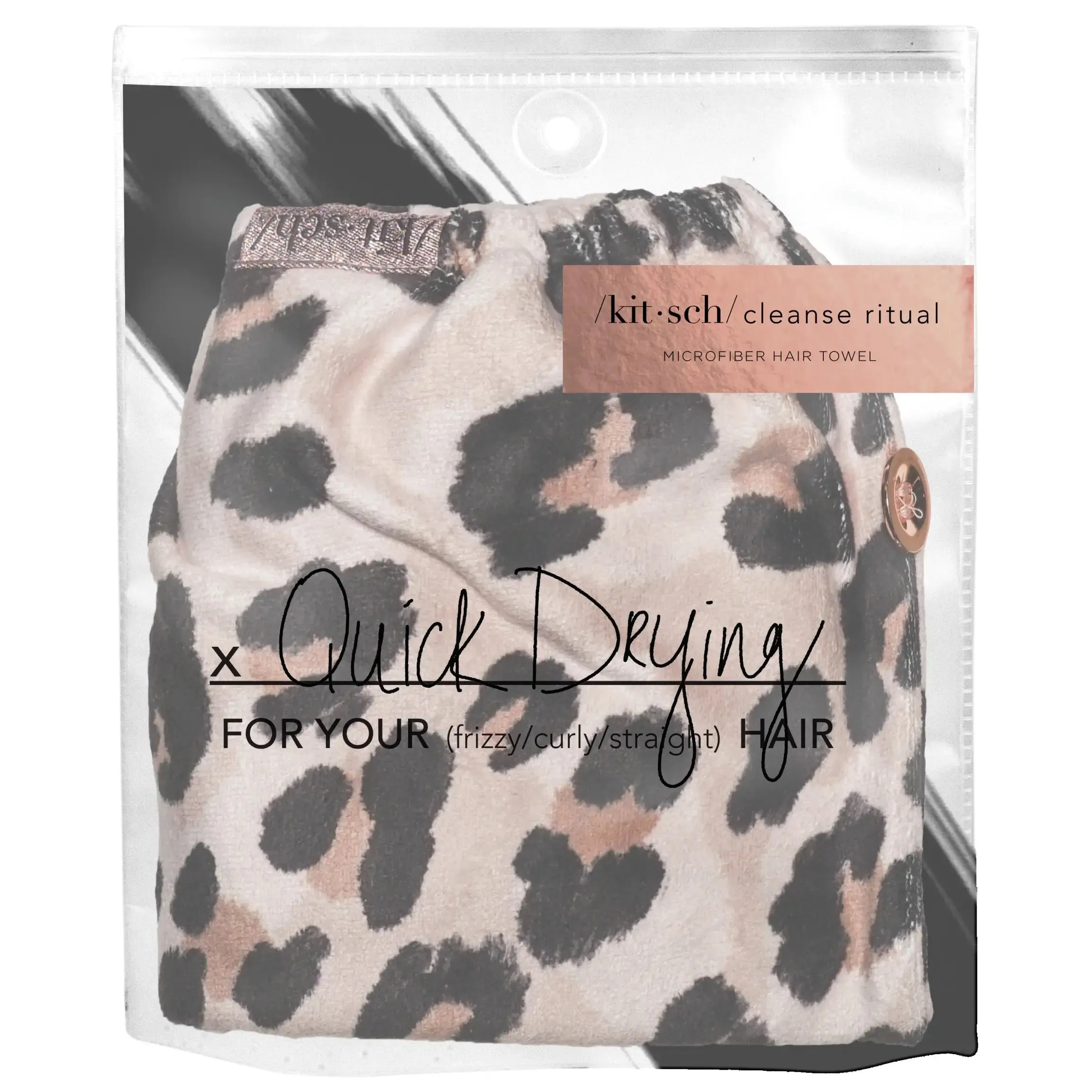 Microfiber Hair Towel - Leopard