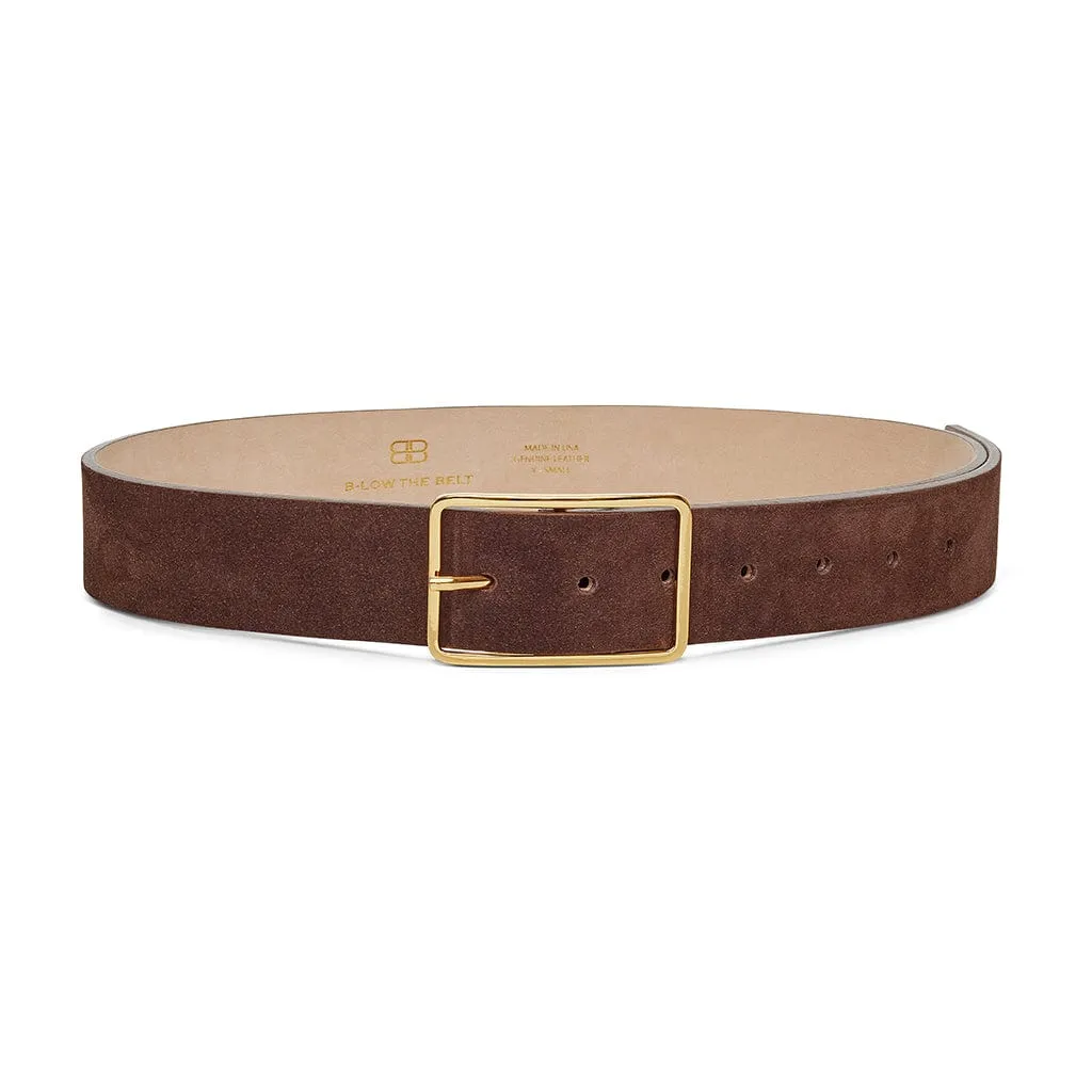 Milla Suede Belt (Chocolate Gold)