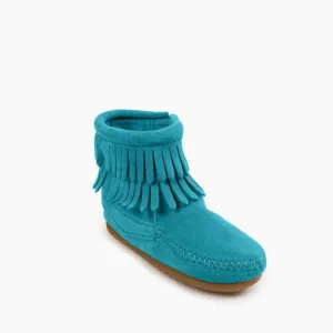 Minnetonka Double Fringe Boot-Girls