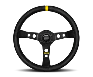 Momo MOD07 Steering Wheel 350 mm -  Black Suede/Black Spokes/1 Stripe