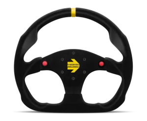 Momo MOD30 Buttons Steering Wheel 320 mm -  Black Suede/Black Spokes/1 Stripe