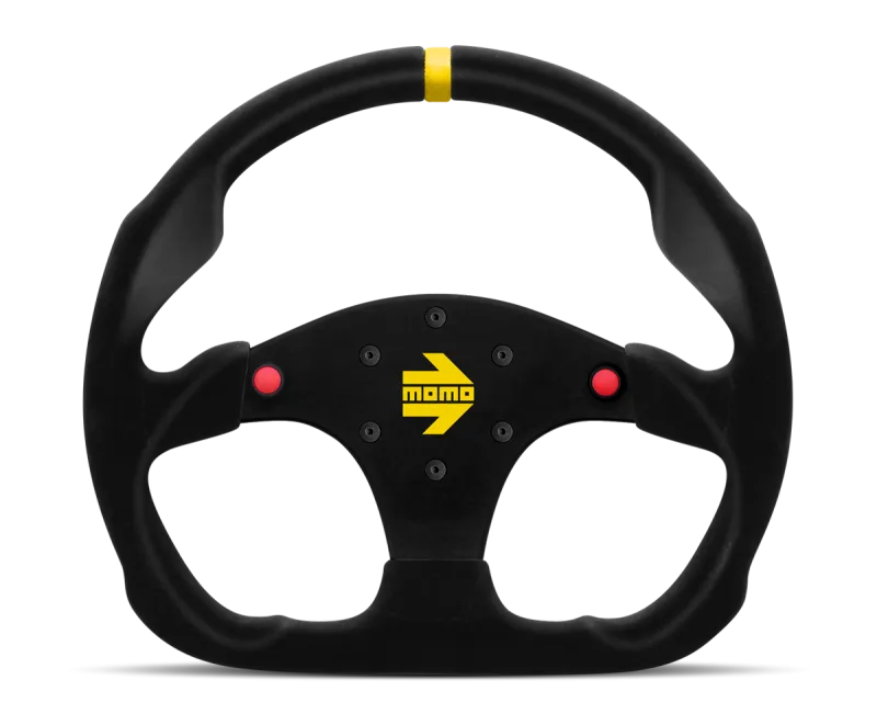 Momo MOD30 Buttons Steering Wheel 320 mm -  Black Suede/Black Spokes/1 Stripe