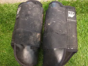 New equine wear brushing boots, size large, black FREE POSTAGE 🟢