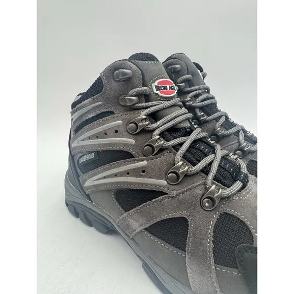 NEW Iron Age SURVEYOR Men's Hiking Boot Grey/Black US Size 7.5 Medium NIB