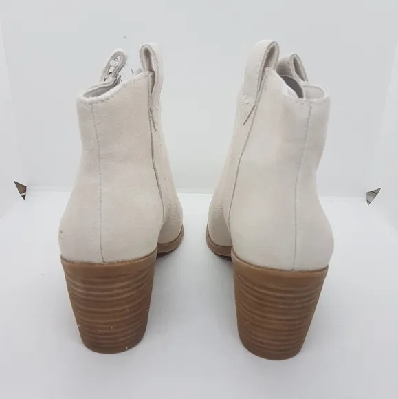 New Toms Constance Suede Off White Bootie Sz 6