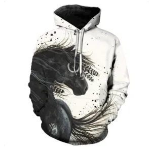 NEW Unisex Cucciolo & Cavallo Gia Majestic Spirit Horse Art Hoodie, Tag says XXL, Fits like an XL, Retails $83 