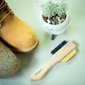 New Wilkins Suede Shoe Cleaner Brush - Yellow Rubber Suede Eraser with Soft Bristle Brush for Suede Cleaner and Nubuck Brush