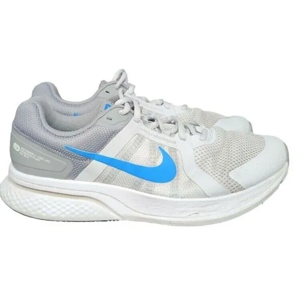 Nike RUN SWIFT v 2.0 White Blue Athletic Running Shoes Sneakers Men's Size 10.5