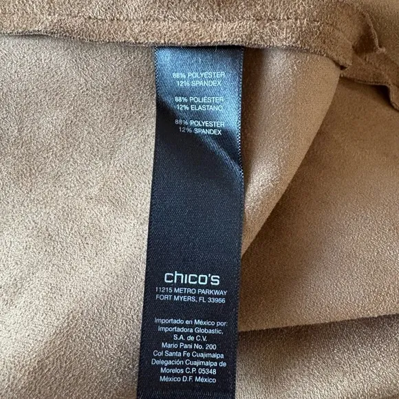 NWOT Women’s Chico’s full length faux suede brown duster/ jacket - size 3 (16/18