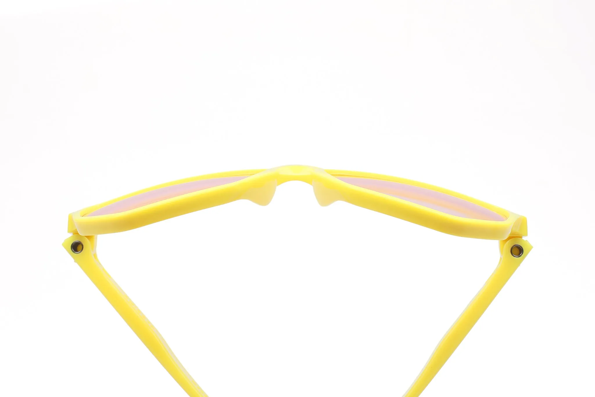 NYLAARN Bio-Yellow “Mud Flaps” Blend Sunglasses - Auto-Darkening Rosé-to-Gray   Blue Mirror Lens