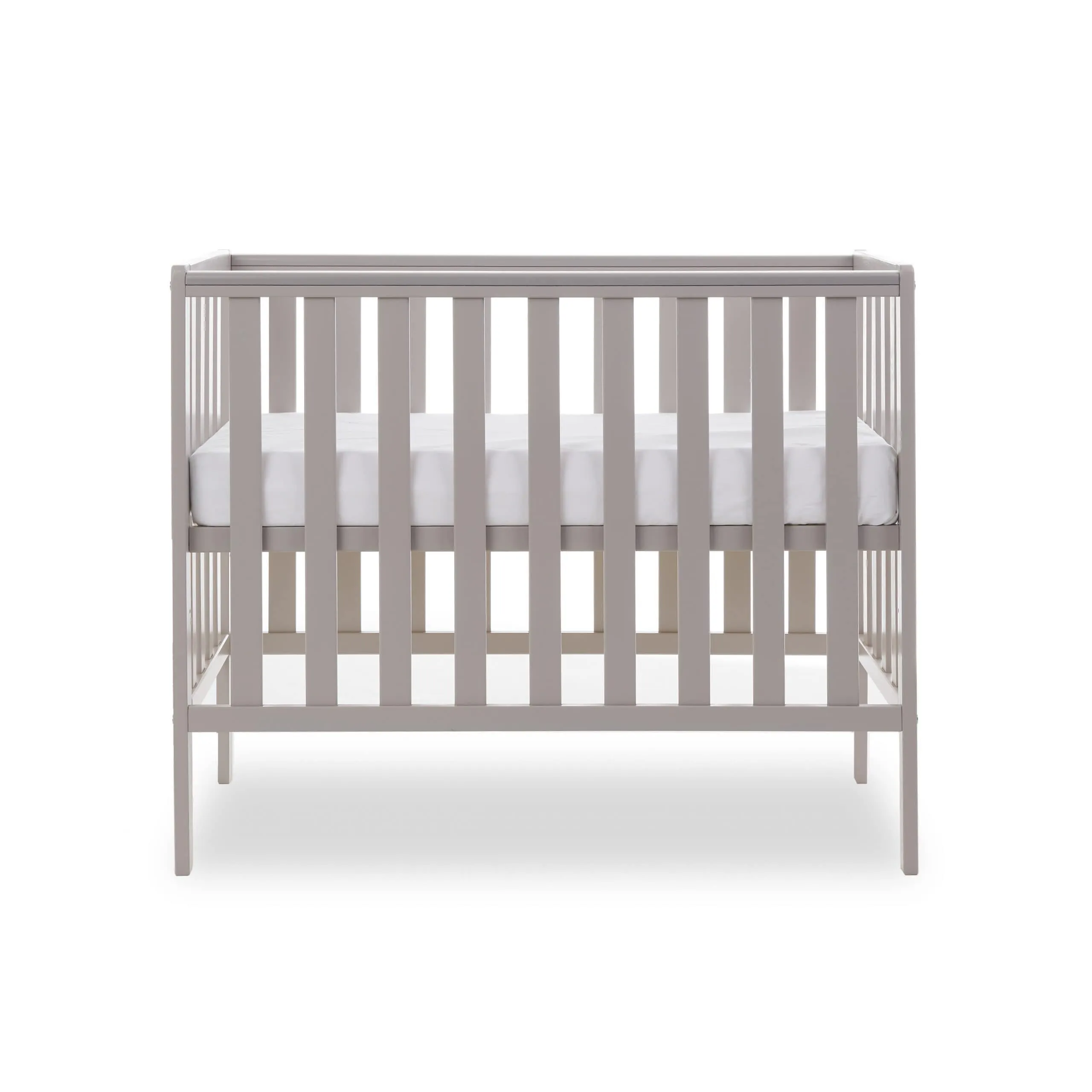 Obaby Bantam Space Saver Cot & Fibre Mattress - Warm Grey