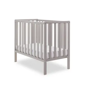 Obaby Bantam Space Saver Cot & Fibre Mattress - Warm Grey