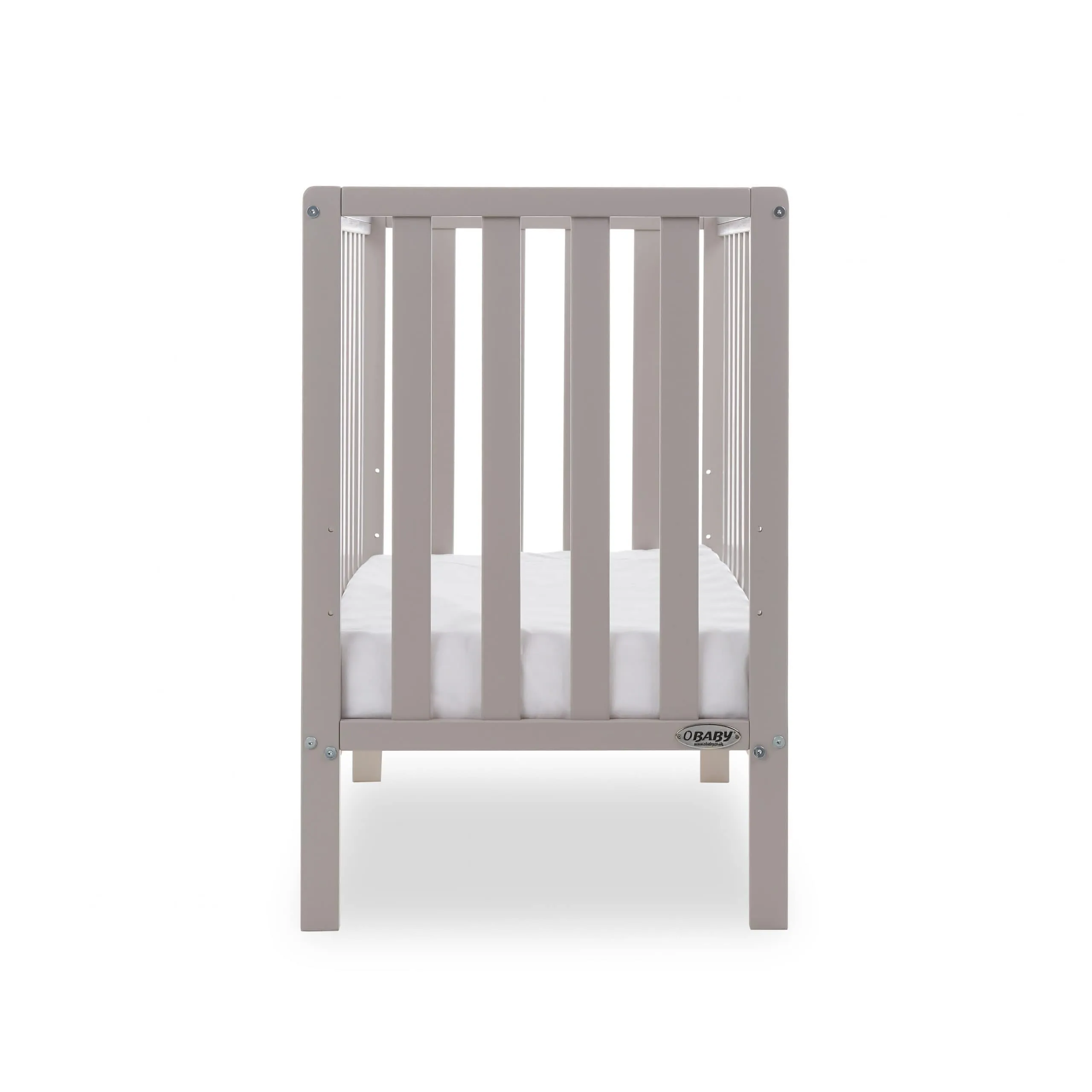 Obaby Bantam Space Saver Cot & Fibre Mattress - Warm Grey