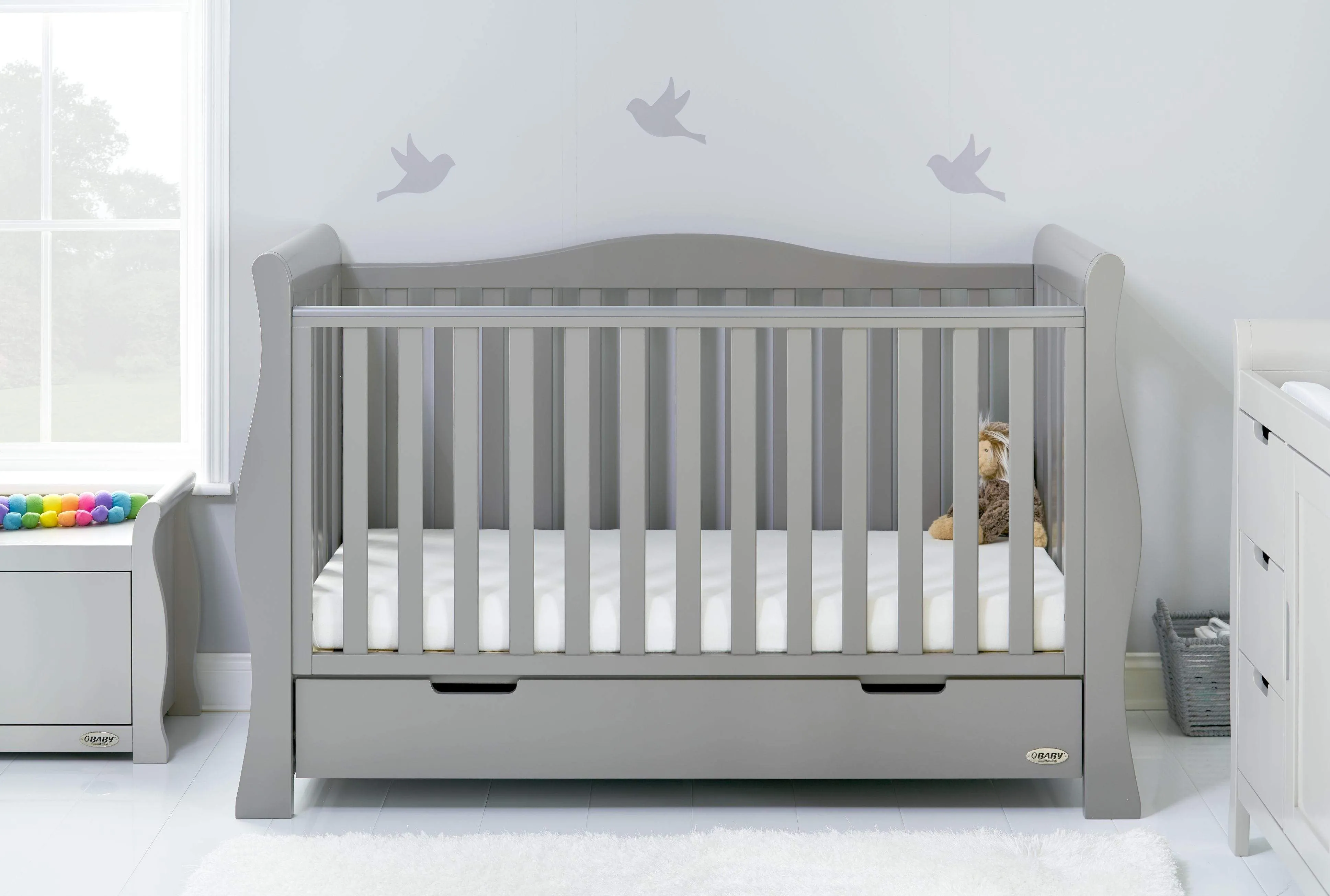 Obaby Stamford Luxe 4 Piece Room Set Warm Grey