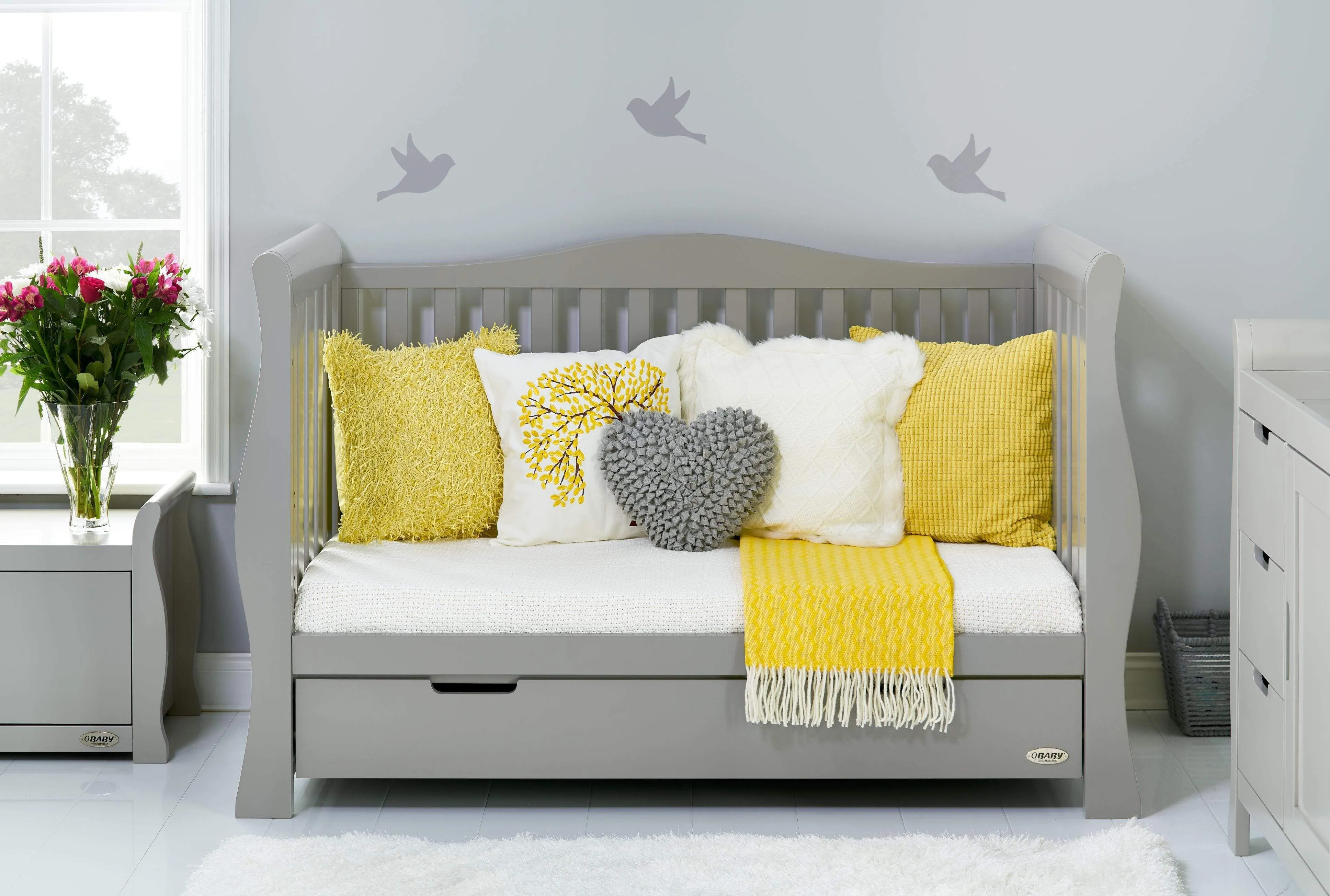 Obaby Stamford Luxe 4 Piece Room Set Warm Grey