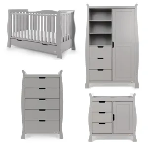 Obaby Stamford Luxe 4 Piece Room Set Warm Grey