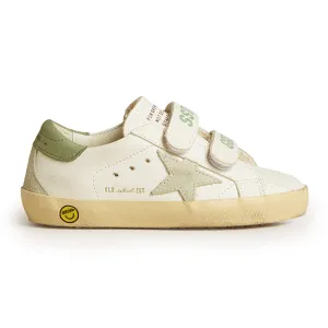Old School White Ice Green Velcro Sneaker