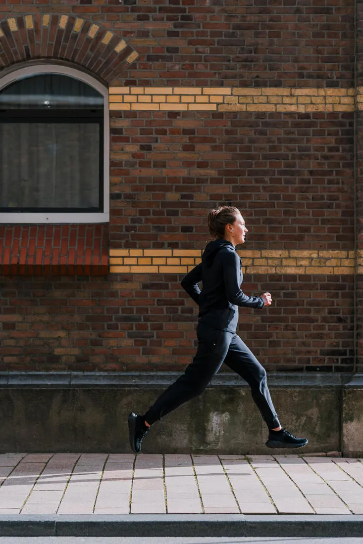 Pantalon chaud de running Femme- KIPRUN Run 500 Warm Noir