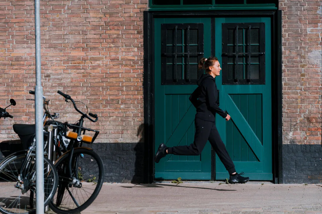 Pantalon chaud de running Femme- KIPRUN Run 500 Warm Noir
