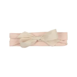 Pink Suede Band with Silk Bow
