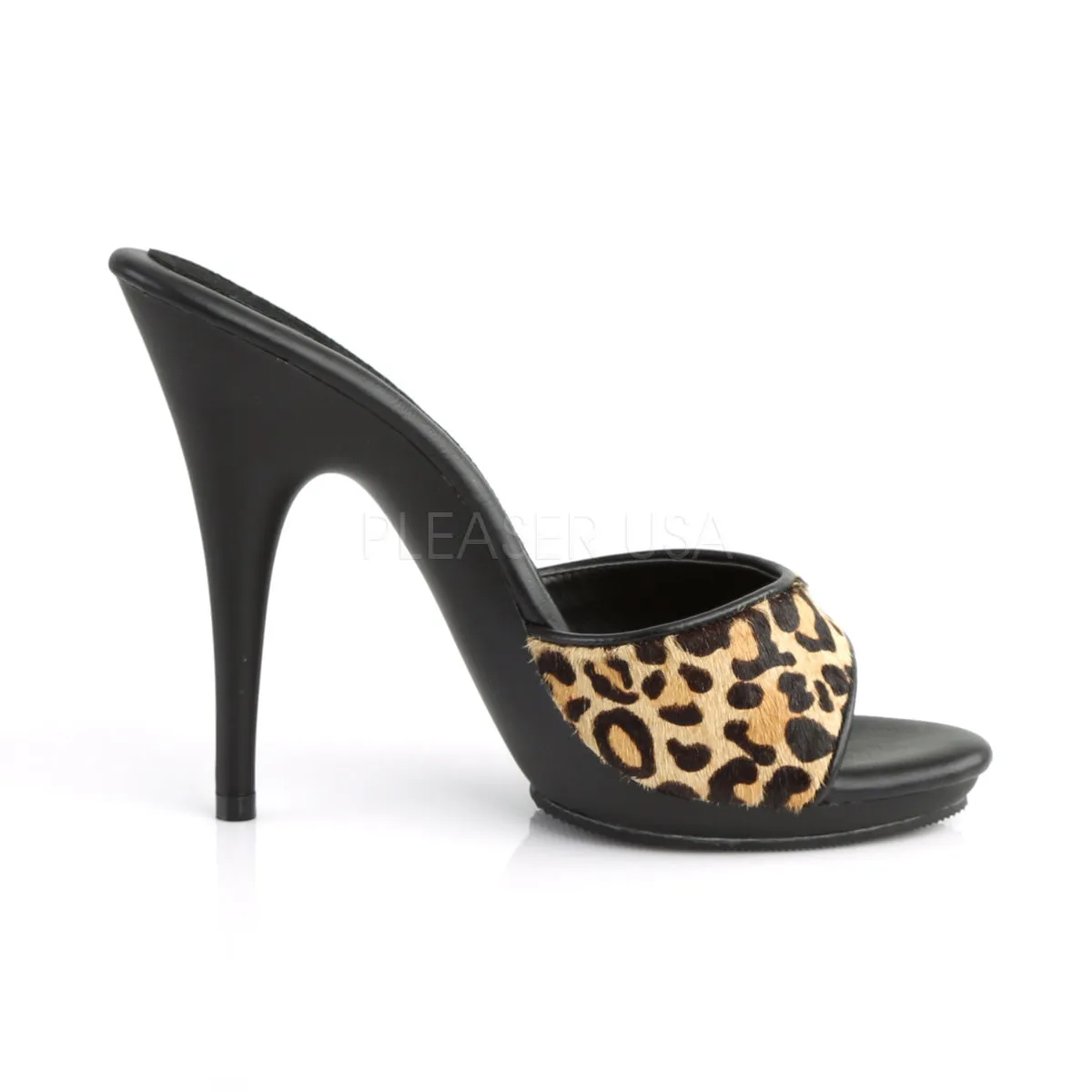 POISE-501FUR  Leopard Print Fur/Black Matte