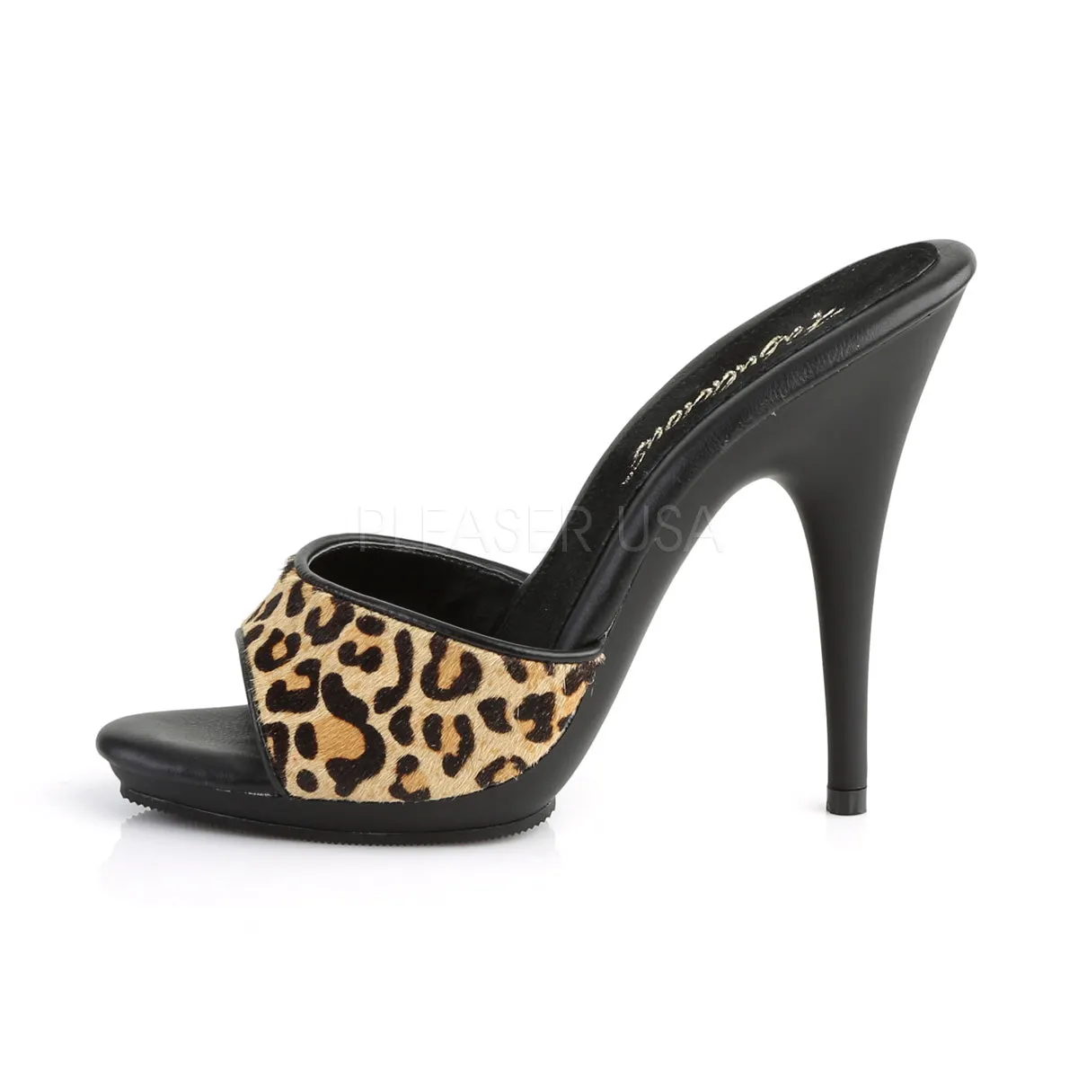 POISE-501FUR  Leopard Print Fur/Black Matte