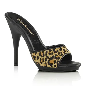POISE-501FUR  Leopard Print Fur/Black Matte