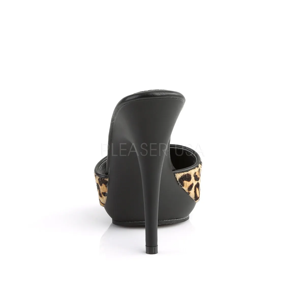 POISE-501FUR  Leopard Print Fur/Black Matte