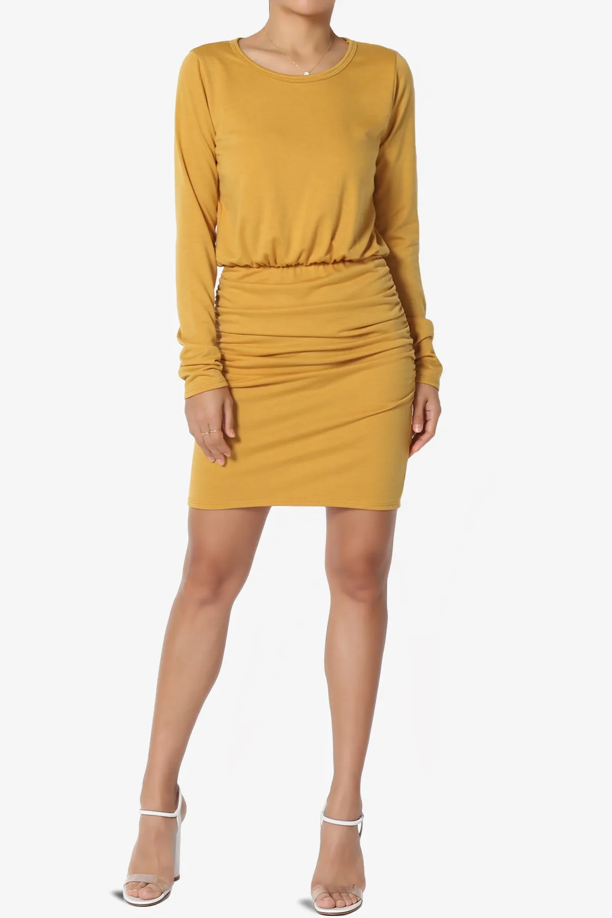 Prowl Ruched Long Sleeve T-Shirt Dress