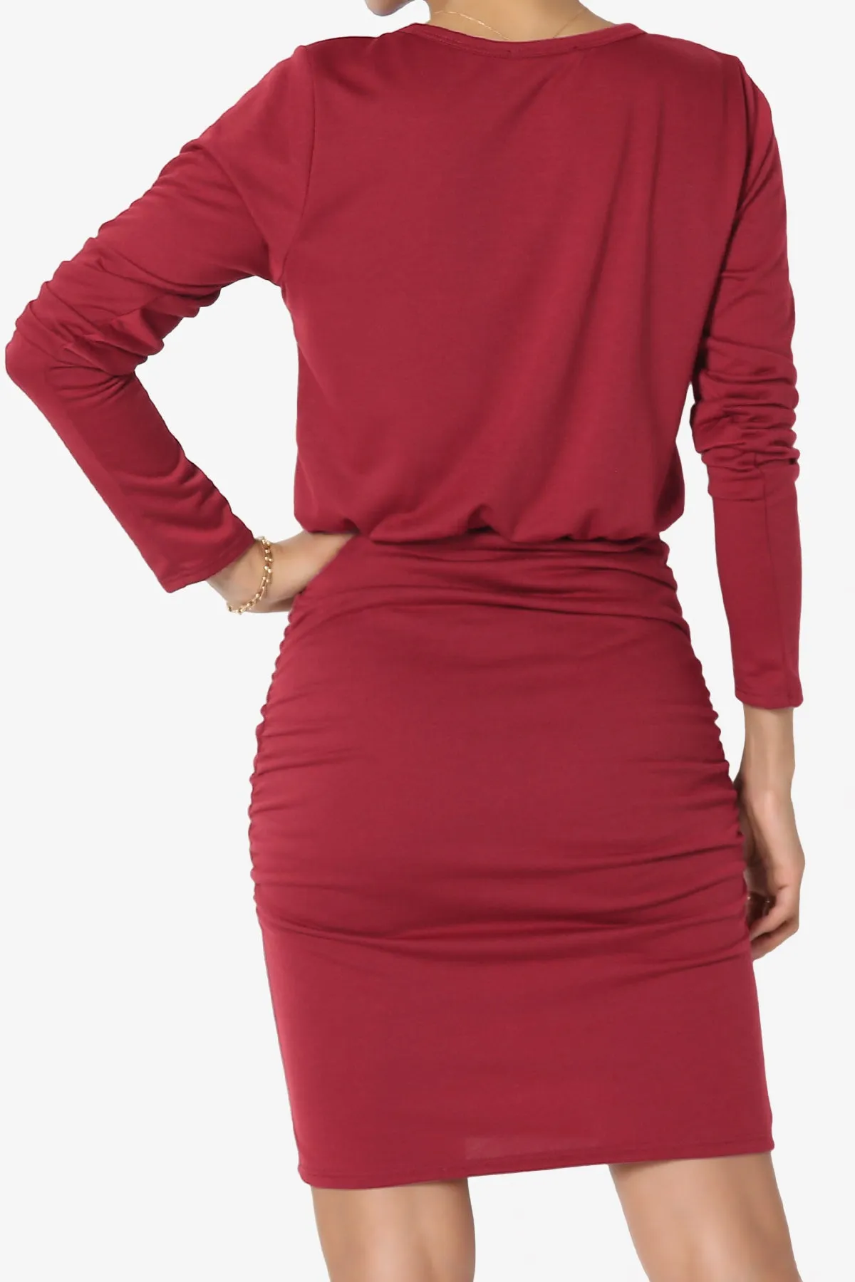 Prowl Ruched Long Sleeve T-Shirt Dress