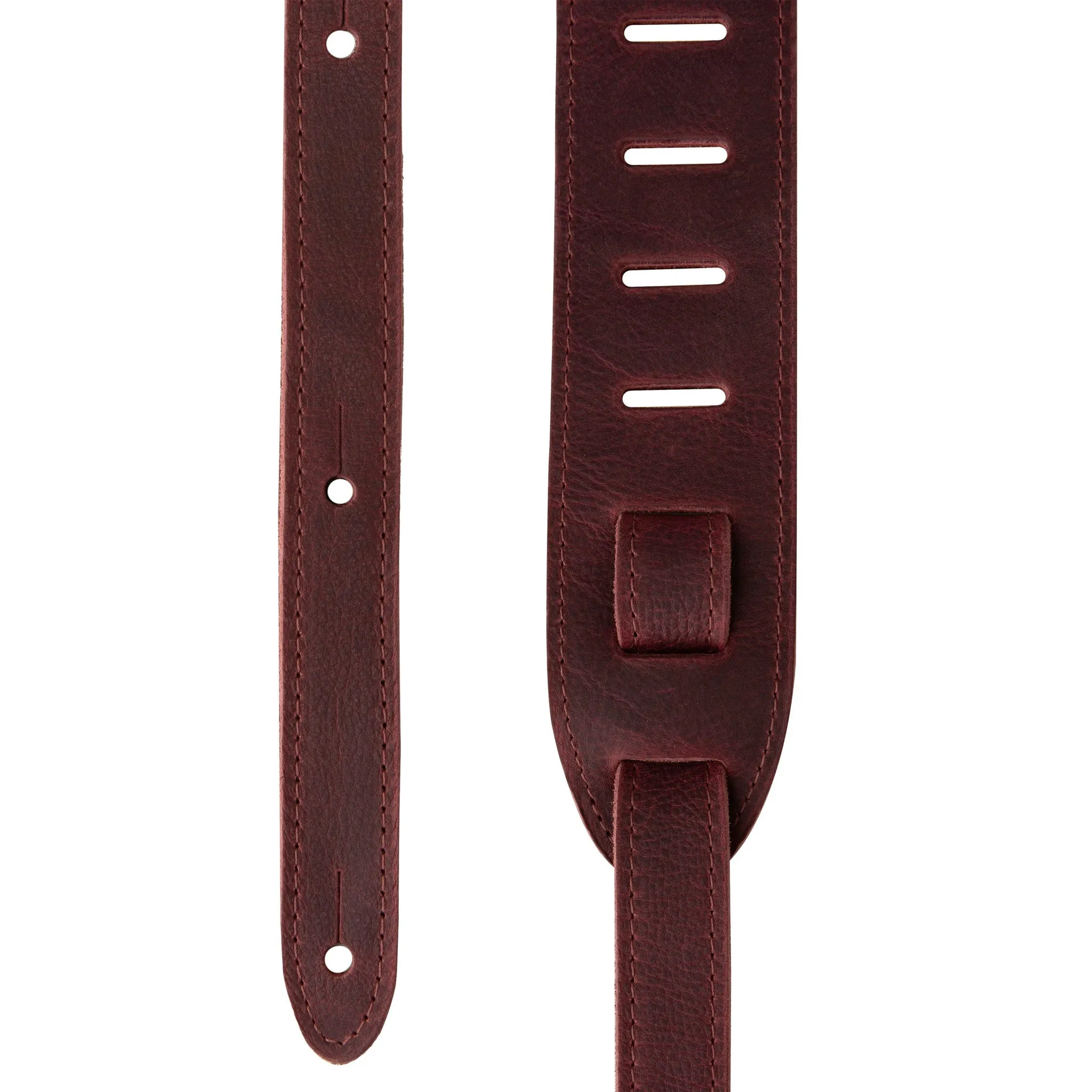 PRS 2inch Reversible Garment Leather & Suede Guitar Strap, Birds, Oxblood