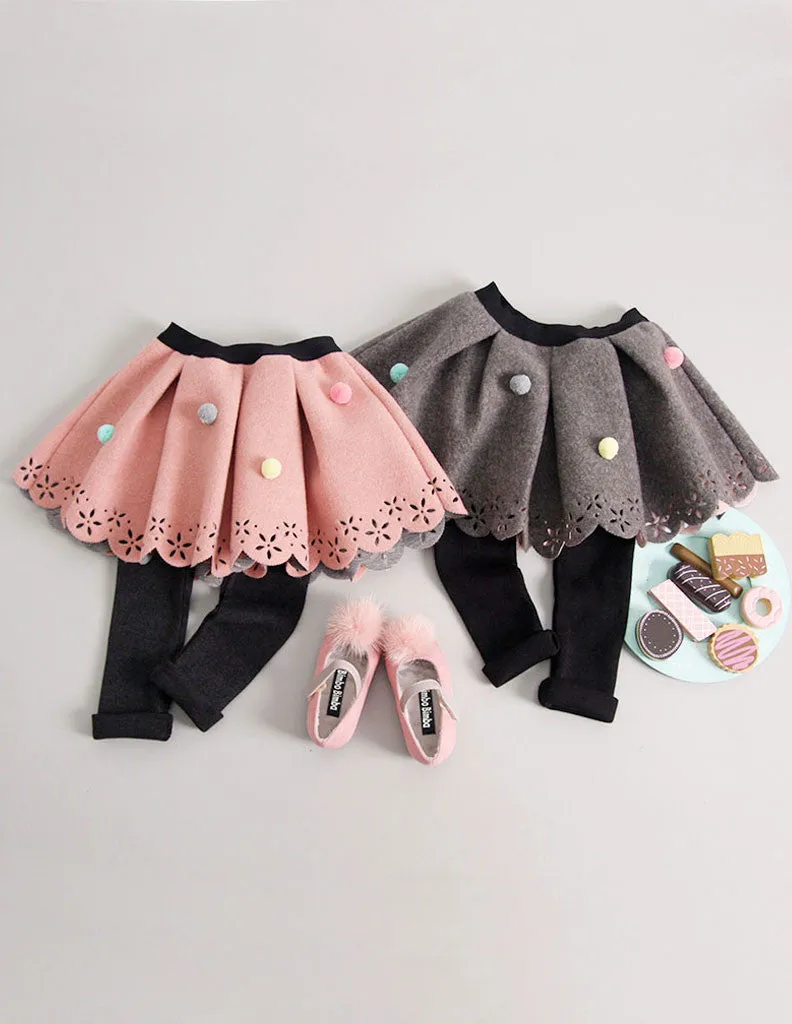 Punched Tutu Leggings Pink